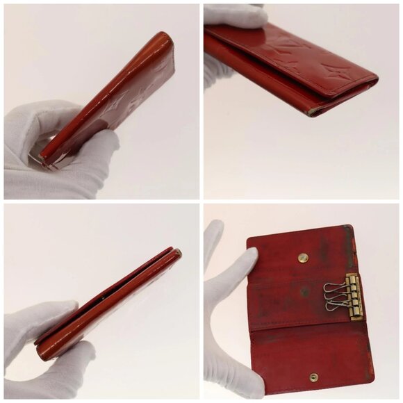 LOUIS VUITTON Monogram Vernis Day Planner Cover 4Set Khaki Red LV Auth ti3329 - Picture 15 of 15